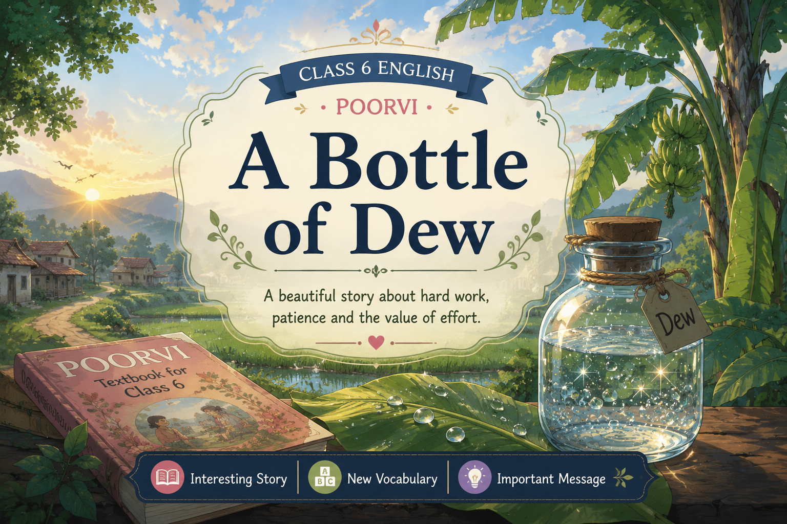 Fables and Folk Tales (Unit -1) A Bottle of Dew – Class 6 English Poorvi