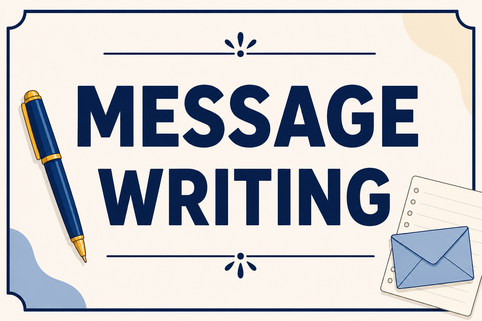 Message Writing Class 6th