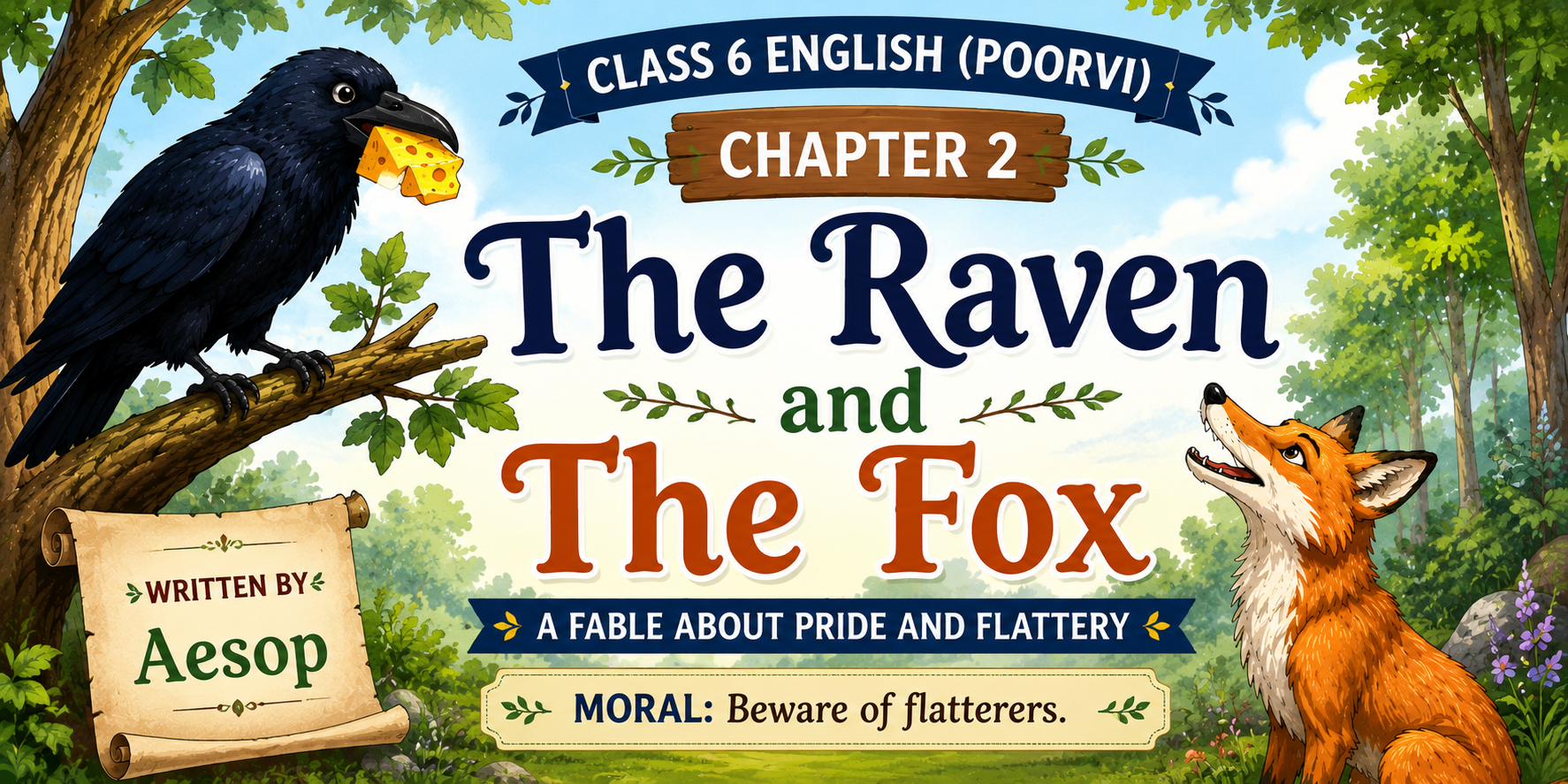 The Raven And The Fox class 6th